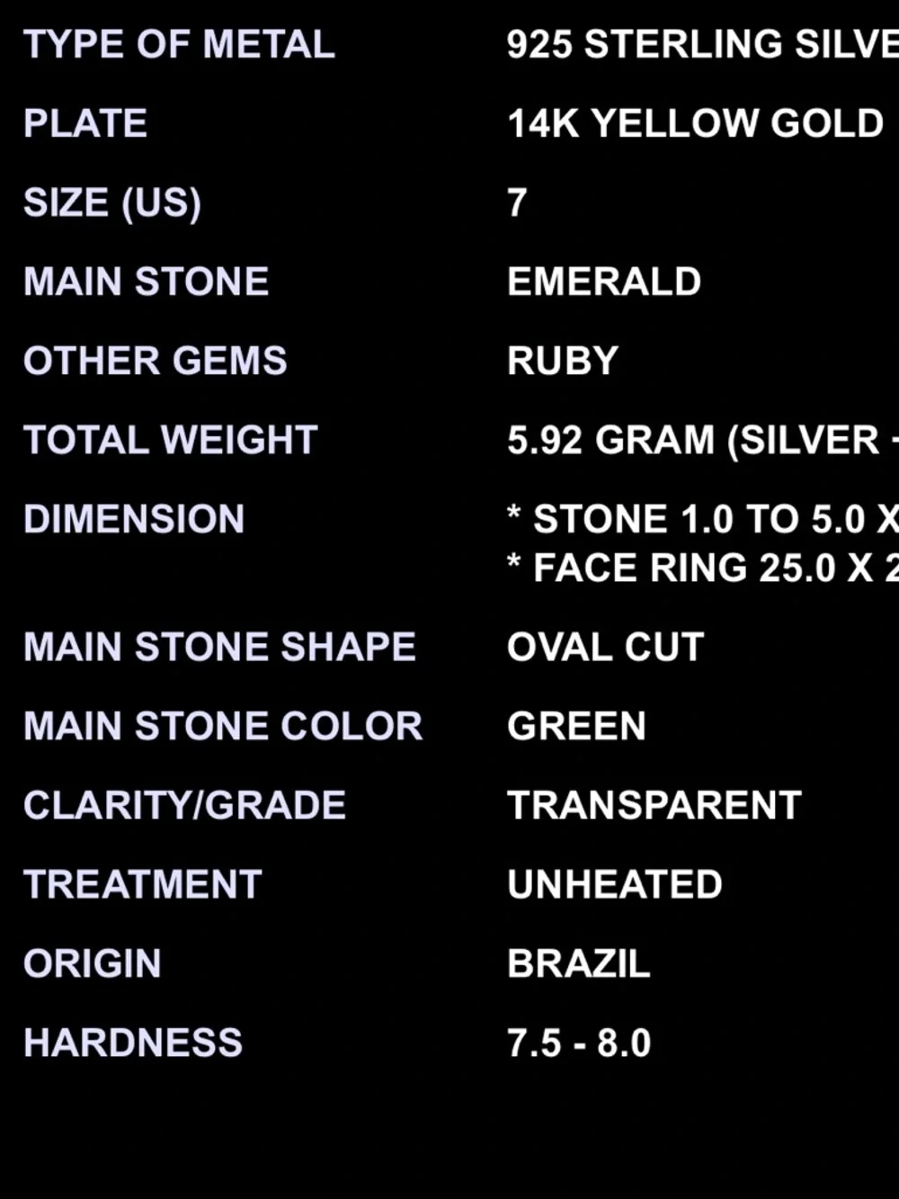 Genuine Emerald & Ruby Butterfly Ring
See Video - Picture 4 of 6